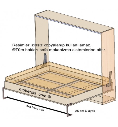 Çift Kişilik Yatay Mekanizma 25U Ayak seti