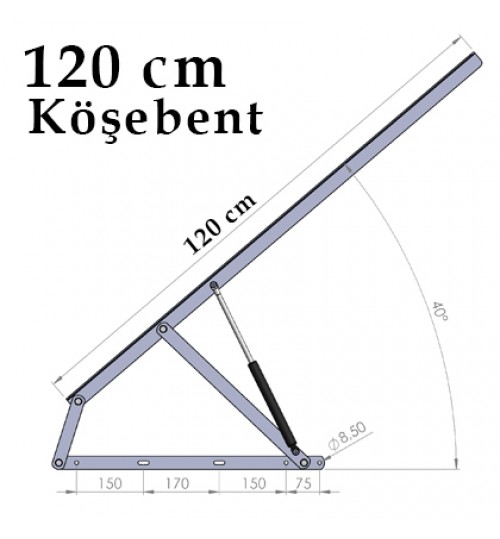 Büyük baza yatak mekanizması 120 cm
